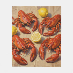 Verse kooklobster citroen krant feestmaal fleece deken
