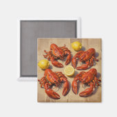 Verse Kooklobster Citroen Krant Feestmaal Magneet (Voorkant / Achterkant)