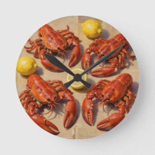 Verse kooklobster citroen krant feestmaal ronde klok