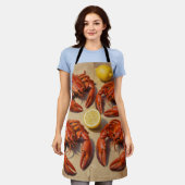 Verse kooklobster Citroen Krant Feestmaal Schort (Gedragen)