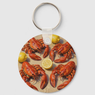Verse Kooklobster Citroen Krant Feestmaal Sleutelhanger