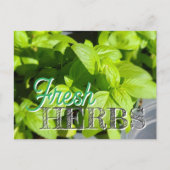 VERSE KRUIDEN Tuin Basil Recept Inblikken Briefkaart (Voorkant)