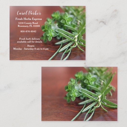 Verse Kruiden  Visitekaartje (Voorkant / Achterkant)