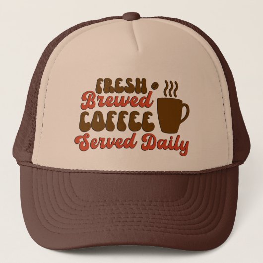 Verse kunst van vers gezette koffie trucker pet (Voorkant)