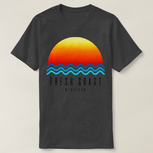 Verse kustzonsondergang t-shirt (Design voorkant)