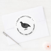 Verse Kwartel Eieren Ronde Sticker (Envelop)