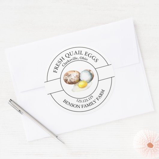 Verse kwarteleieren Etiket (Envelop)