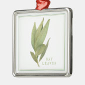 VERSE LAURIERBLADEN Premium vierkant ornament (Links)