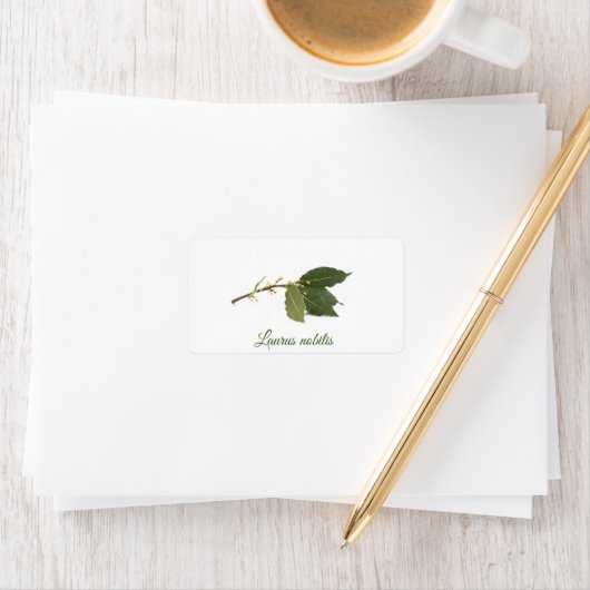 Verse laurierbladeren etiket (Insitu)