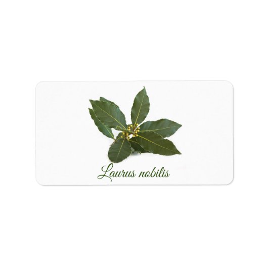 Verse laurierbladeren etiket (Voorkant)