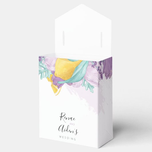 Verse lavendel en citroen gunst doos bedankdoosjes (Geopend)