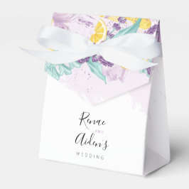 Verse lavendel en citroen gunst doos bedankdoosjes