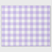 Verse Lavendel Gingham Patroon Cadeaupapier (Vlak)