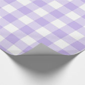 Verse Lavendel Gingham Patroon Cadeaupapier (Hoek)