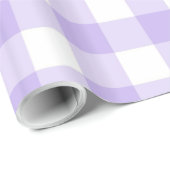 Verse Lavendel Gingham Patroon Cadeaupapier (Rol Hoek)