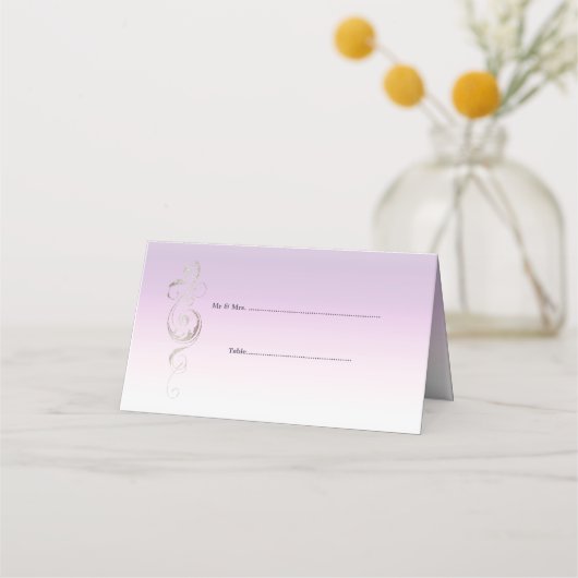 Verse Lavendel Wedding Place Card Plaatskaartje (Voorkant)
