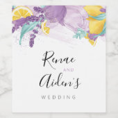 Verse lavendel wijn etiket (Enkel label)