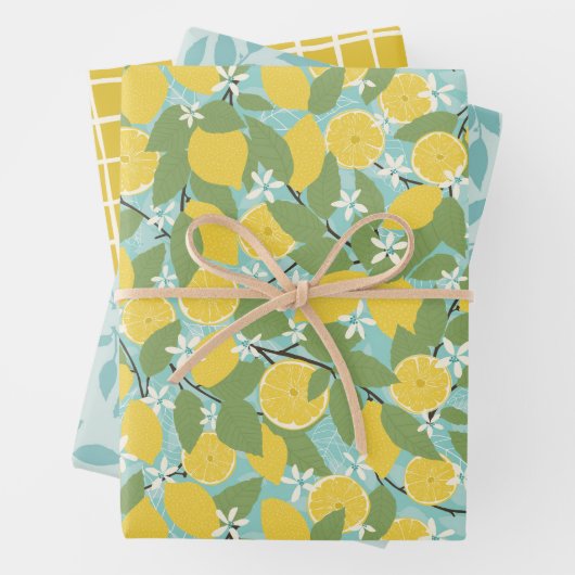 Verse lemmetjes Citrus Wrapping Paper set 3 (In situ)