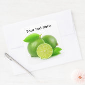 Verse lemmetjes, geheel en versneden vierkante sticker (Envelop)