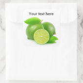 Verse lemmetjes, geheel en versneden vierkante sticker (Tas)