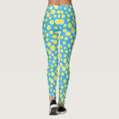 Verse lemoensnede blauwe zomerleggings leggings (Achterkant)