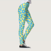 Verse lemoensnede blauwe zomerleggings leggings (Rechts)