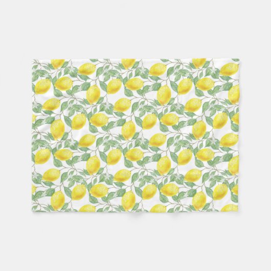 VERSE LEMONS FLEECE DEKEN (Voorkant (Horizontaal))