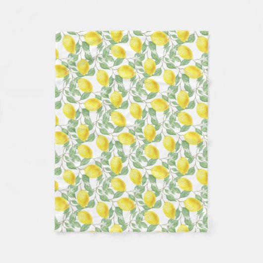 VERSE LEMONS FLEECE DEKEN (Voorkant)