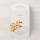 Verse Lemony Liefde Citrus Foliage Bruiloft All In One Uitnodiging (Buitenkant)