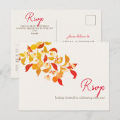 Verse Lemony Liefde Citrus Foliage Bruiloft Briefkaart (Voorkant / Achterkant)