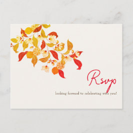 Verse Lemony Liefde Citrus Foliage Bruiloft Briefkaart
