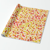 Verse Lemony Liefde Citrus Foliage Bruiloft Cadeaupapier (Uitgerold)