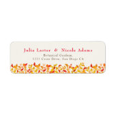 Verse Lemony Liefde Citrus Foliage Bruiloft Etiket (Voorkant)