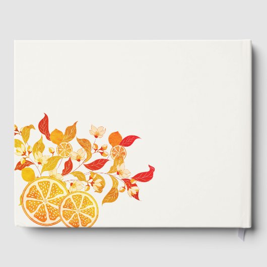 Verse Lemony Liefde Citrus Foliage Bruiloft Gastenboek (Achterkant)