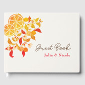 Verse Lemony Liefde Citrus Foliage Bruiloft Gastenboek (Voorkant)