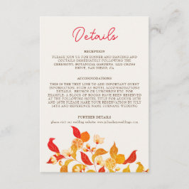 Verse Lemony Liefde Citrus Foliage Bruiloft Informatiekaartje