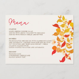 Verse Lemony Liefde Citrus Foliage Bruiloft Menu