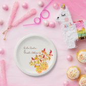 Verse Lemony Liefde Citrus Foliage Bruiloft Papieren Bordje (Feest)