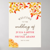 Verse Lemony Liefde Citrus Foliage Bruiloft Poster (Voorkant)