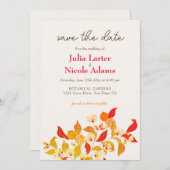 Verse Lemony Liefde Citrus Foliage Bruiloft Save The Date (Voorkant / Achterkant)