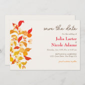 Verse Lemony Liefde Citrus Foliage Bruiloft Save The Date (Voorkant / Achterkant)