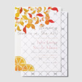 Verse Lemony Liefde Citrus Foliage Bruiloft Vellum Uitnodigingen (Offset (Uitnodiging))
