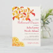 Verse Lemony Love Citrus Foliage Repetitie Diner Kaart (Staand voorkant)