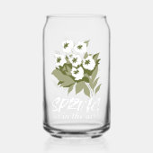 Verse lente boeket kunst - 'De lente is in de luch Blikvorm Glas (Voorkant)