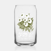 Verse lente boeket kunst - 'De lente is in de luch Blikvorm Glas (Achterkant)