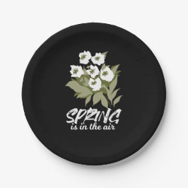 Verse lente boeket kunst - 'De lente is in de luch Papieren Bordje
