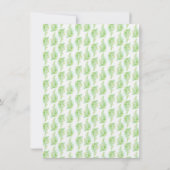 Verse lente groene bladeren bruiloft kaart (Achterkant)