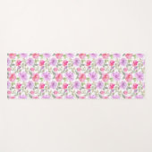 Verse Lente Vibe: Roze en Paarse Bloemendesign Yogamat (Voorkant (horizontaal))