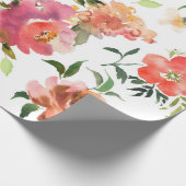 Verse lente zomer bloemige trouwverpakkingen cadeaupapier (Hoek)