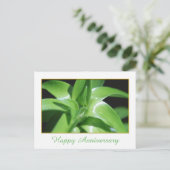 Verse lentegroenolifant vertrekt blijdschap briefkaart (Staand voorkant)